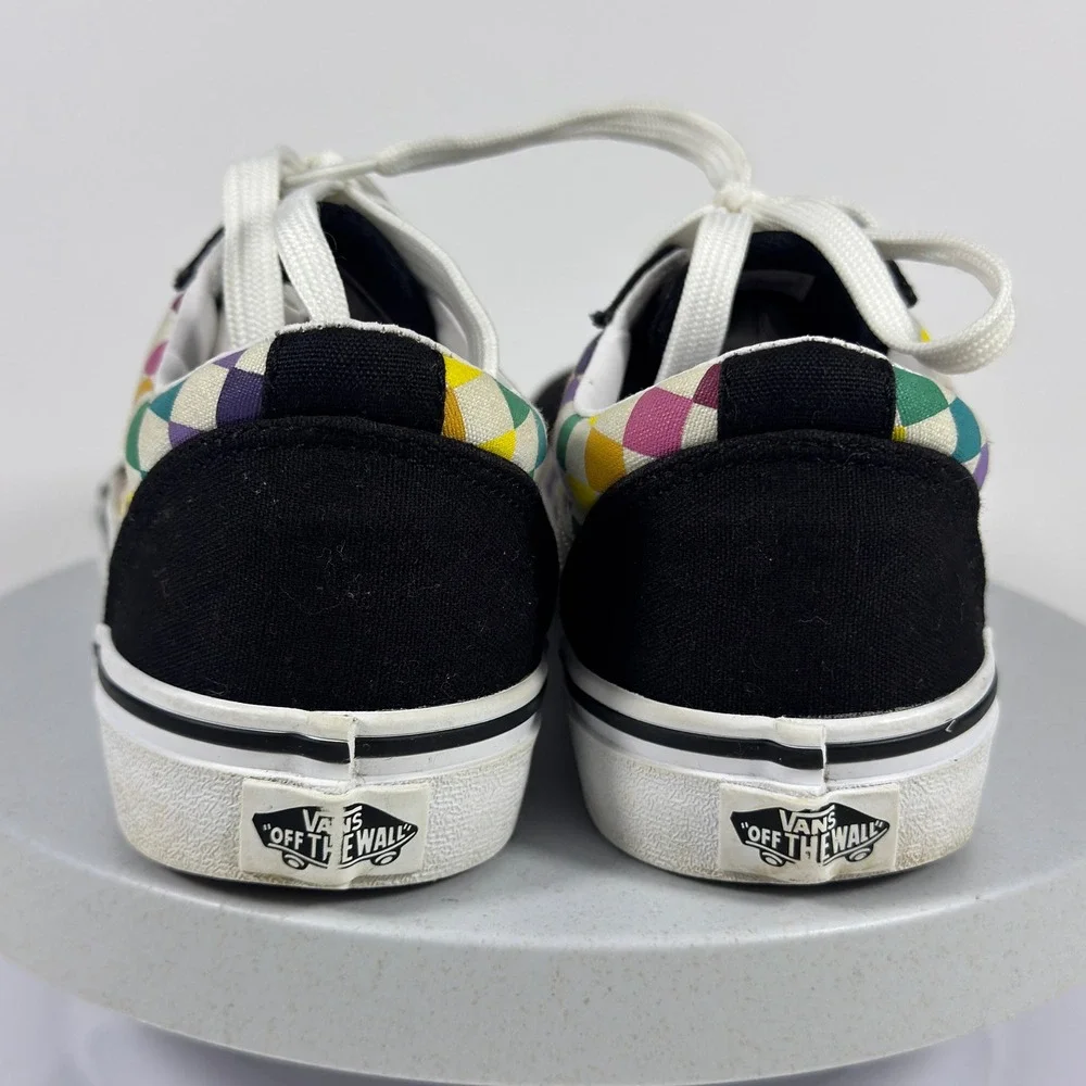 Vans Old Skool Kids Checkerboard Multicolor Black Lace Sneakers US 4.5
